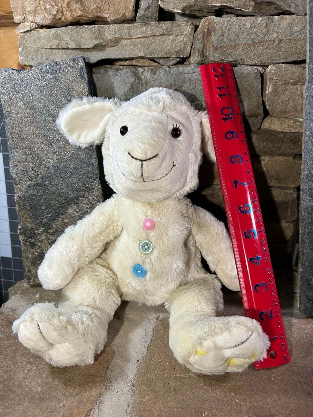 TCM Lamb Sheep White plush from Hamburg Germany RARE